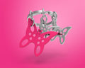 Sleutelhanger Vlinder Roze