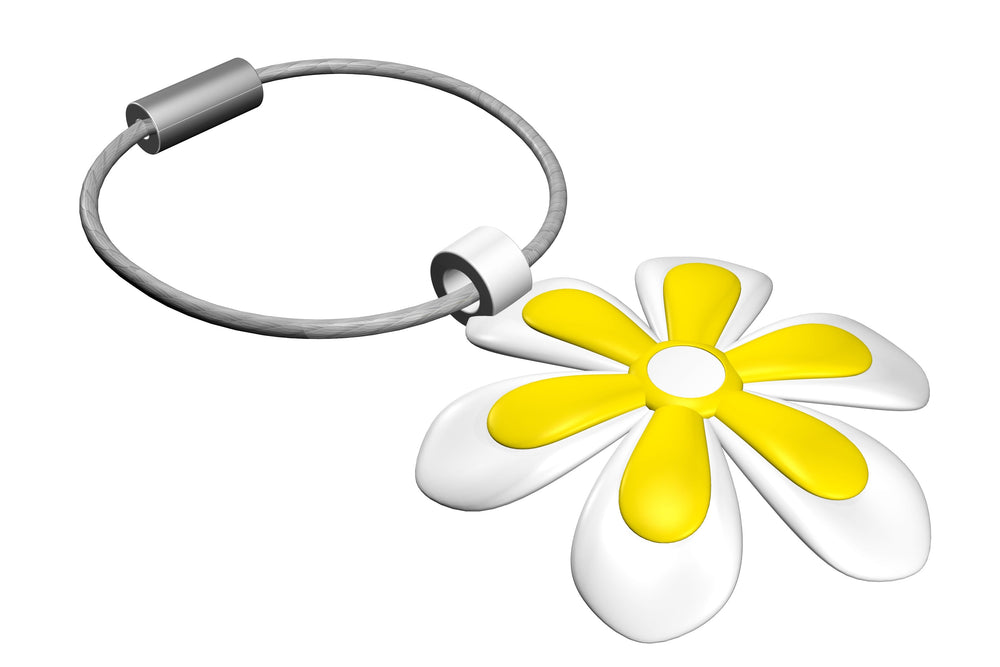Porte-clés Fleur Jaune