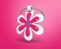 Roze Bloem Sleutelhanger