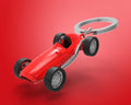 Keyring Red Retro Car