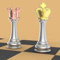Sleutelhanger Reine et Roi des Echecs