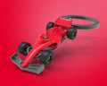 Schlüsselanhänger F1-Auto Rot