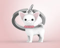 Keyring Chihuahua White