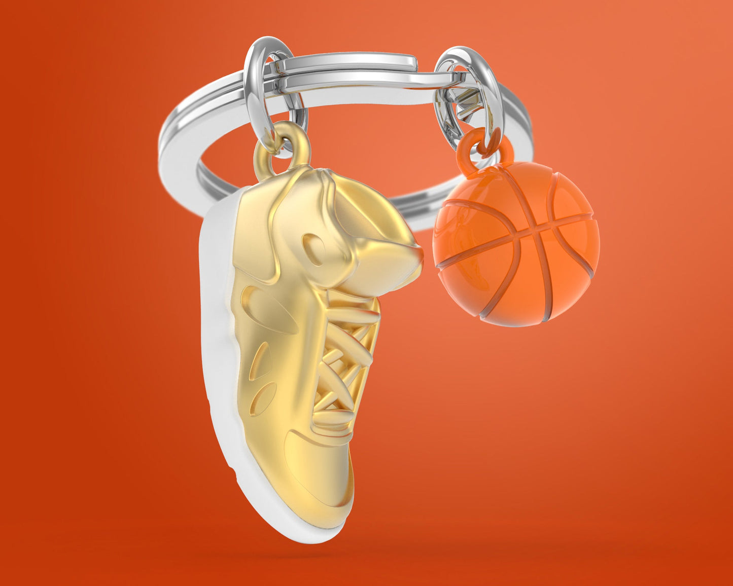 Porte clés Basketball Orange