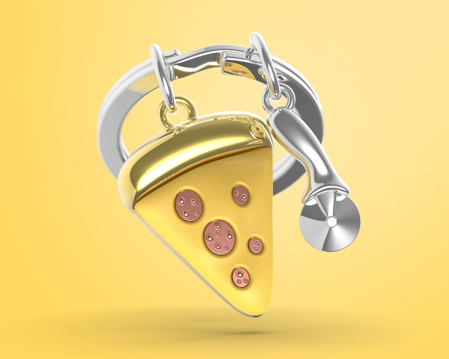 Pizza key ring