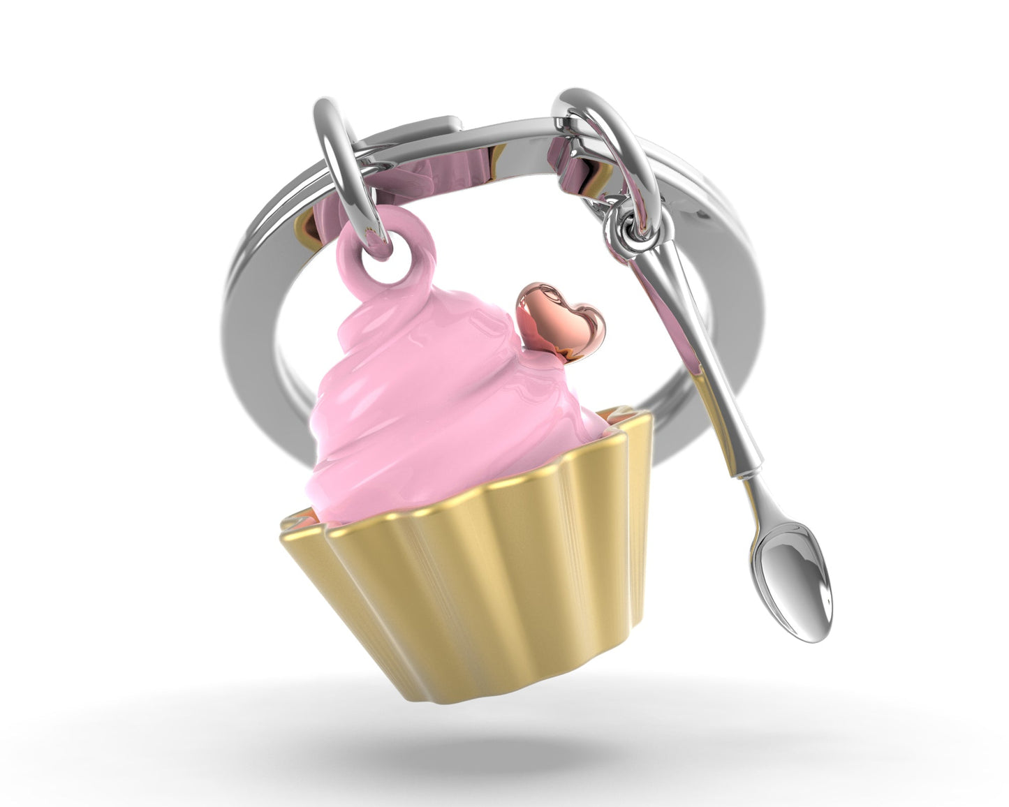 Pink Cupcake key ring