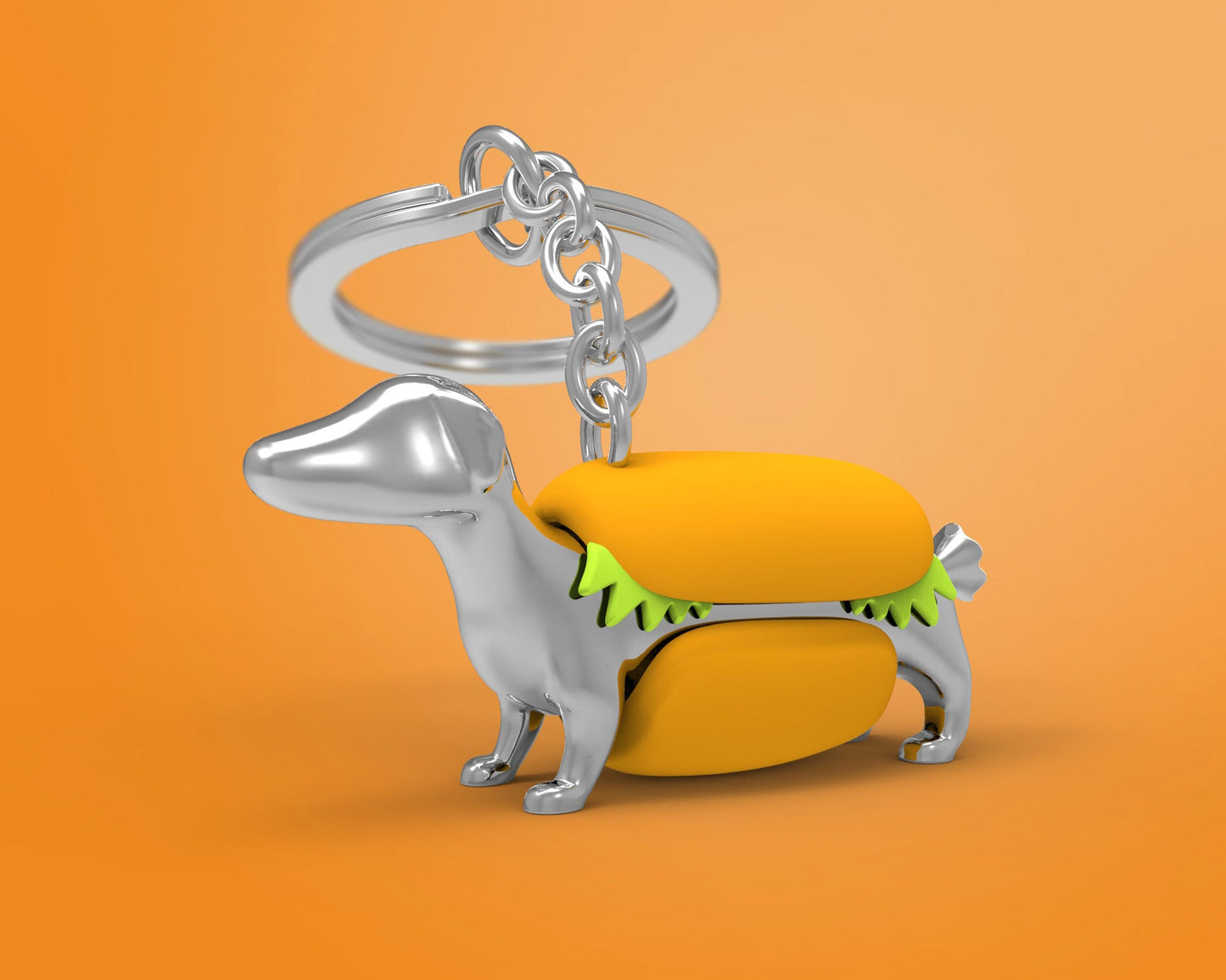Porte clés Chien Hot Dog Meta[l]morphose | Boutique d'objets cadeaux designs kokochao.com