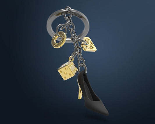 Porte clés Talon Charm Noir Meta[l]morphose | Boutique d'objets cadeaux designs kokochao.com