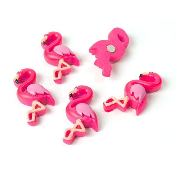 Roze flamingo-magneten