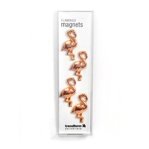 Gouden roze flamingo magneten