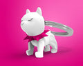 Keyring White Guard Dog