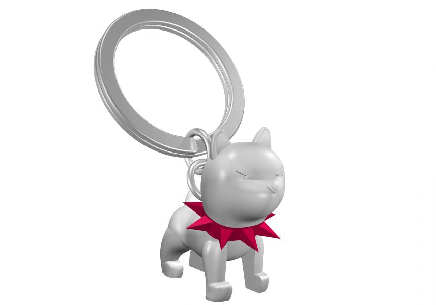 Keyring White Guard Dog