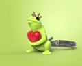 Schlüsselanhänger Frosch Grün