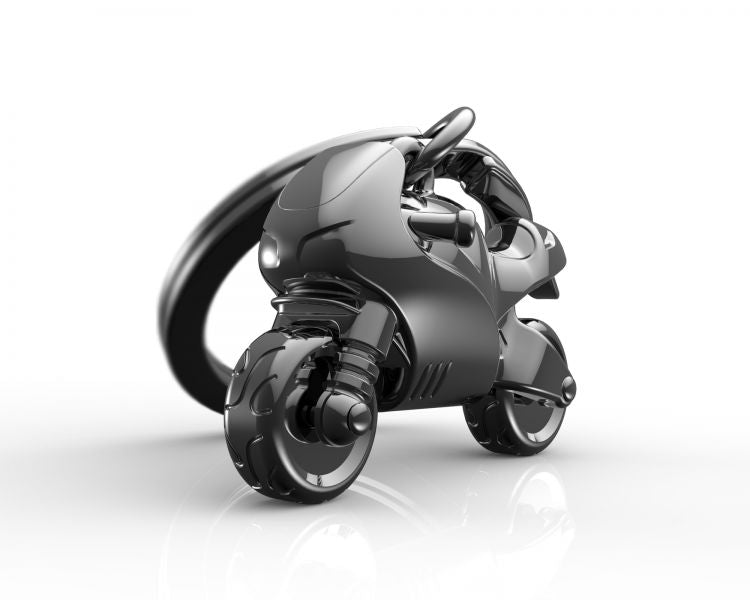 Porte Clés Moto Sportive Grise