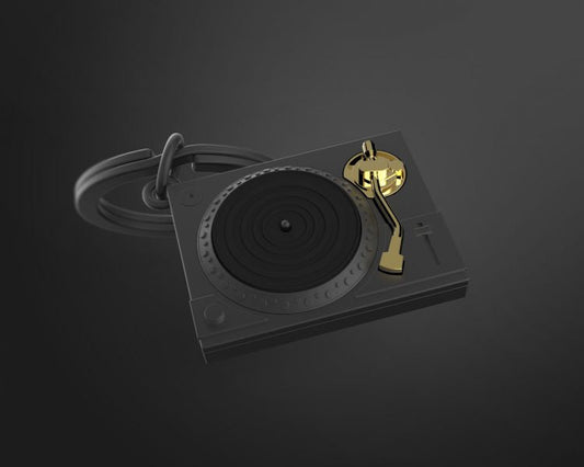 Porte clés Platine Vinyle Noire Meta[l]morphose | Boutique d'objets cadeaux designs kokochao.com