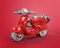 Keyring Red Retro Scooter