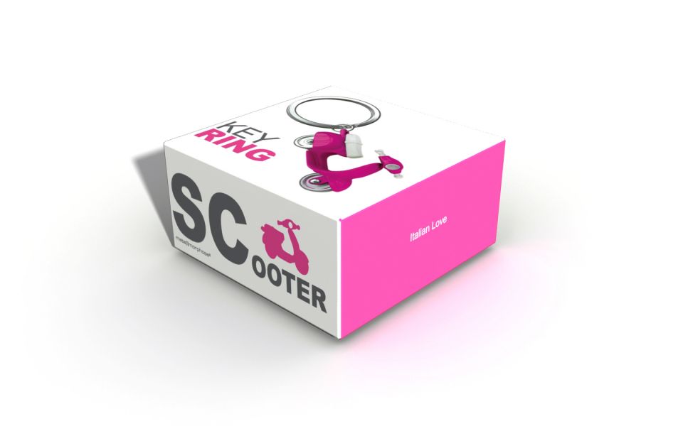 Porte Clés Scooter Retro Rose