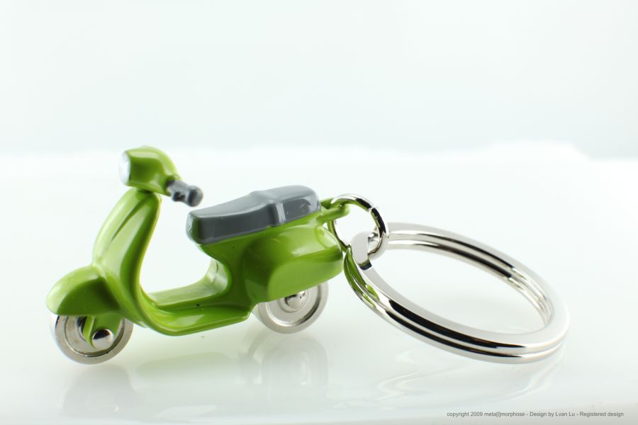 Sleutelhanger Scooter Retro Groen