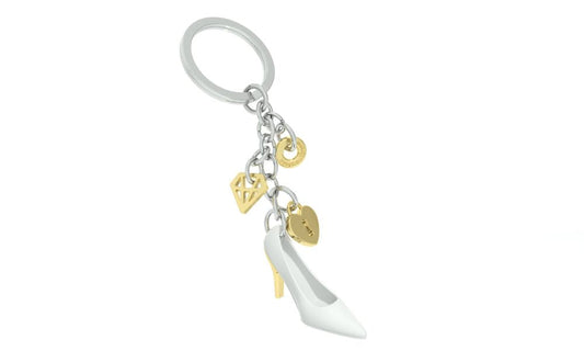 Porte clés Talon Charm Blanc Meta[l]morphose | Boutique d'objets cadeaux designs kokochao.com