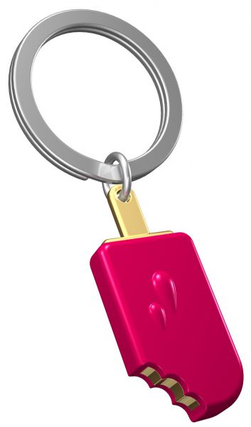 Porte Clés Glace Fraise