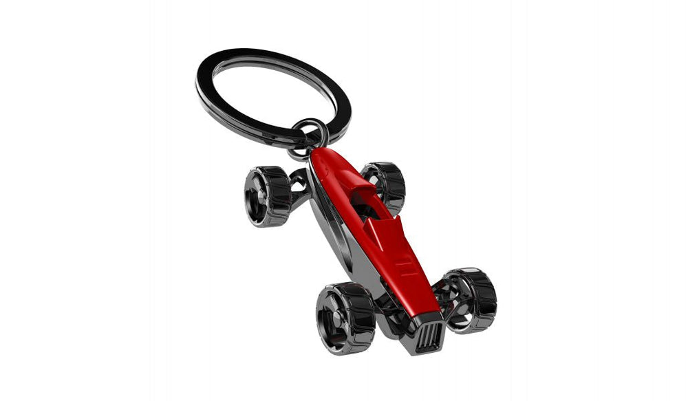Keyring Retro Race Car Red