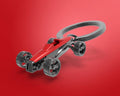 Keyring Retro Race Car Red
