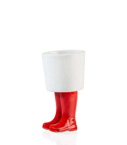 Flower jar Boots Wellington Red