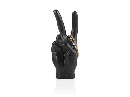 Peace Hand Sculpture - Black