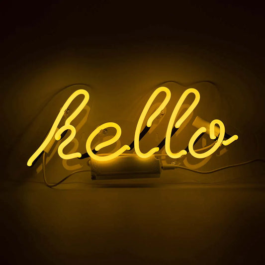 Wall neon - yellow hello