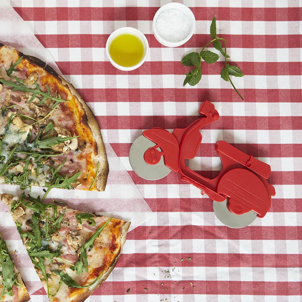 Red Retro Scooter Pizza Cutter