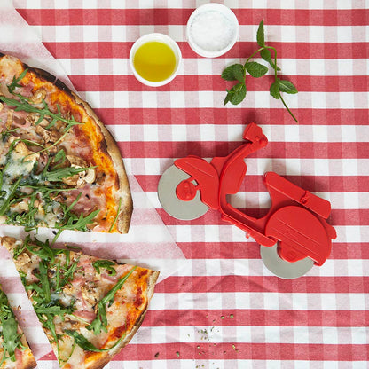 Red Retro Scooter Pizza Cutter