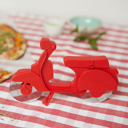 Red Retro Scooter Pizza Cutter