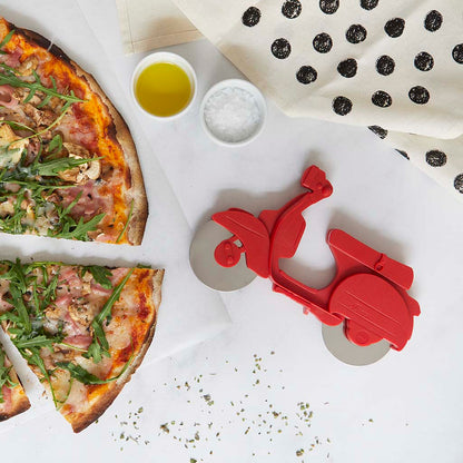 Red Retro Scooter Pizza Cutter